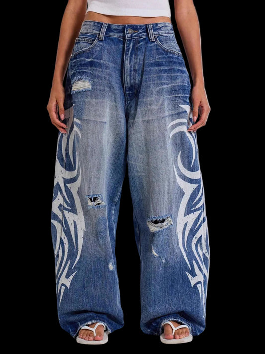 Washed Siren Y2K Jeans