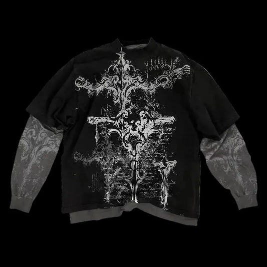 Washed Riot Layered Long Sleeve