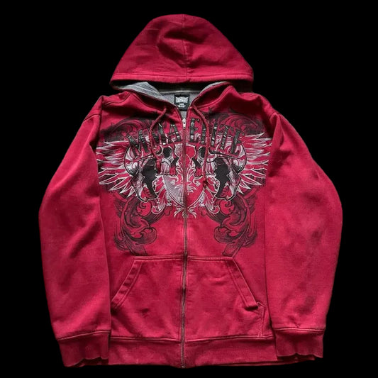 Shadow Beast Y2K Zip Hoodie
