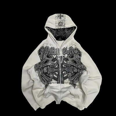 Crossbow Gothic Zip Hoodie