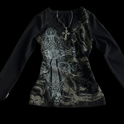 Asian Muse V-Neck Top